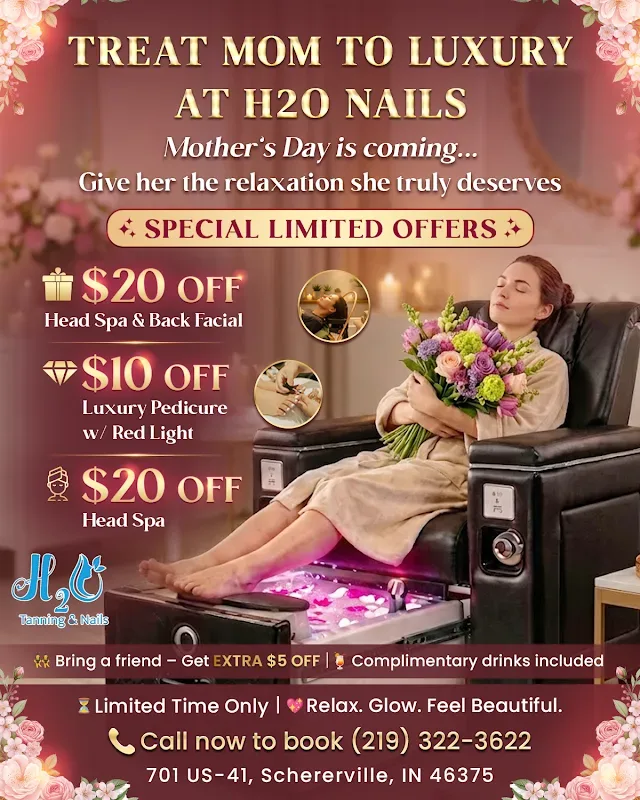 H2O Nails Salon - Manicure Pedicure Schererville Indiana — Nail salon in Schererville